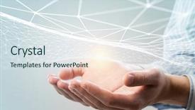  Presentation with connection - Audience pleasing theme consisting of cell cicle - technologies for connection backdrop and a  colored foreground