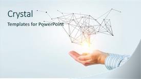  Presentation with connection - Slide deck having cell cicle - technologies for connection background and a  colored foreground