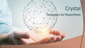  Presentation with connection - Colorful presentation enhanced with cell cicle - technologies for connection backdrop and a  colored foreground