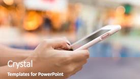  Presentation with nurse cellphone - Presentation theme consisting of cell cicle - woman using cellphone background and a coral colored foreground