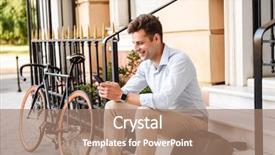  Presentation with happy birthday bicycle - PPT theme enhanced with cell cycle - happy young stylish man dressed background and a coral colored foreground