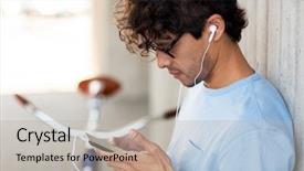  Presentation with information and communication technology in service delivery - PPT layouts featuring cell cycle - people communication technology and lifestyle background and a light gray colored foreground