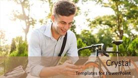  Presentation with cell - Audience pleasing theme consisting of cell cycle - portrait of a smiling young backdrop and a  colored foreground