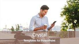  Presentation with cheerful stylish city girl using - PPT theme enhanced with cell cycle - smiling young stylish man using background and a coral colored foreground