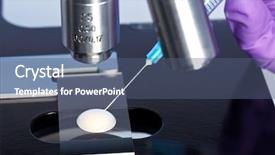  Presentation with embryology - Colorful slides enhanced with cell extraction - photo of a sperm sample backdrop and a ocean colored foreground