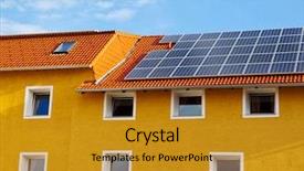  Presentation with solar panel - Colorful PPT theme enhanced with cell extraction - solar panel backdrop and a gold colored foreground