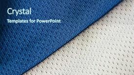  Presentation with dark blue fabric texture dark - Presentation design having cell layers - blue and white fabric texture background and a  colored foreground