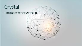  Presentation with technologies sensor - Cool new theme with cell line - technologies for connection backdrop and a sky blue colored foreground