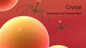  Presentation with cell membrane - Slide deck consisting of cell membrane - virus background and a red colored foreground