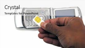  Presentation with car accident cell phone - Amazing theme having cell phone and sim card backdrop and a  colored foreground