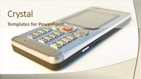 Presentation with cell - PPT layouts consisting of cell phone on white background background and a  colored foreground