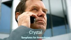  Presentation with aged - Cool new presentation design with cell phone selling - middle aged moneymaker backdrop and a ocean colored foreground