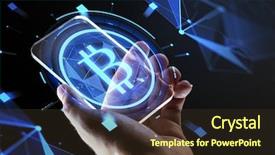  Presentation with transparent screen - Amazing slide deck having cell phone system technologies - business cryptocurrency and future technology backdrop and a tawny brown colored foreground