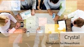  Presentation with cloud technology - PPT theme having cell phone system technologies - business people technology cloud computing background and a  colored foreground