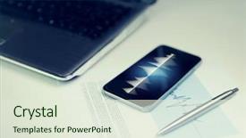  Presentation with statistics - Slides having cell signaling - business technology and statistics concept background and a sky blue colored foreground