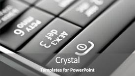  Presentation with doll button eyed - Presentation theme with cell signaling - glass phone button close up background and a gray colored foreground