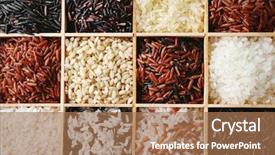  Presentation with rice - Slides featuring cell sorting - different types of rice background and a coral colored foreground