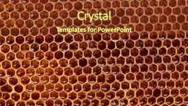  Presentation with honeycomb - Presentation theme consisting of cell structure - yellow beautiful honeycomb with honey background and a tawny brown colored foreground