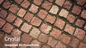  Presentation with steam generator abstract art red - Slides consisting of cell wall structure - red pavement brickwork - abstract background and a  colored foreground