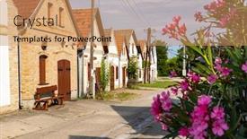  Presentation with kalocsa - Presentation design with cellar-lane-in-hajos-kalocsa background and a coral colored foreground