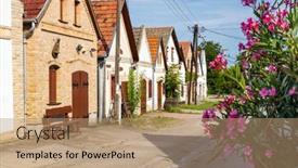  Presentation with kalocsa - PPT theme enhanced with cellar-lane-in-hajos-kalocsa background and a coral colored foreground