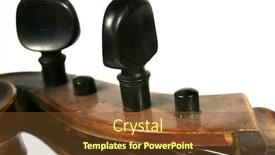  Presentation with scroll - PPT theme having cello-scroll-isolated-on-white background and a tawny brown colored foreground