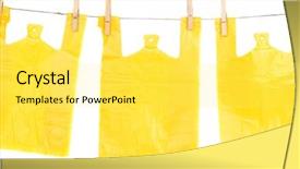  Presentation with plastic bag - Cool new presentation theme with cellophane bags hanging on rope backdrop and a yellow colored foreground