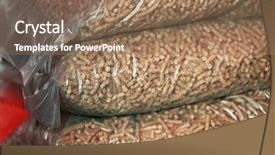  Presentation with cellophane bags as healthy - PPT theme enhanced with cellophane bags with solid wooden background and a coral colored foreground