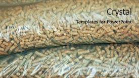  Presentation with cellophane bags as healthy - Theme featuring cellophane bags with solid wooden background and a coral colored foreground