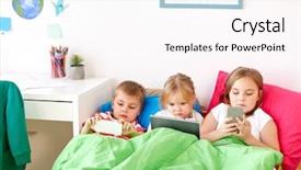  Presentation with childhood - Presentation with family concept - little kids background and a pink colored foreground