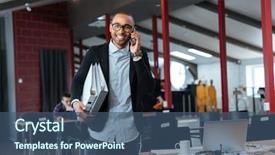  Presentation with binder - Slides with cellphone and carrying binder background and a ocean colored foreground