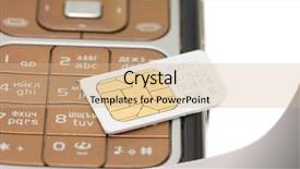  Presentation with smart card - PPT layouts consisting of cellphone and sim card isolated background and a coral colored foreground
