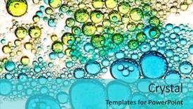  Presentation with cell biology - Cool new slide deck with cells background backdrop and a cyan colored foreground