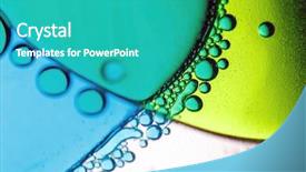  Presentation with cell biology - Colorful presentation enhanced with cells background backdrop and a teal colored foreground