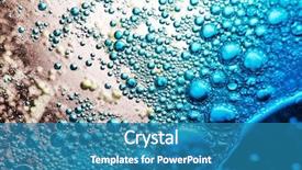  Presentation with cell biology - Cool new slide deck with cells background backdrop and a teal colored foreground