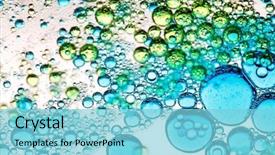  Presentation with cell biology - Colorful slide deck enhanced with cells background backdrop and a light blue colored foreground