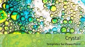  Presentation with cell biology - Beautiful theme featuring cells background backdrop and a yellow colored foreground