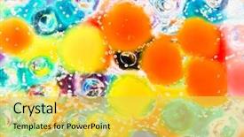  Presentation with cell biology - Audience pleasing theme consisting of cells background backdrop and a yellow colored foreground