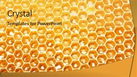  Presentation with cells - Beautiful presentation design featuring protection concept computer keyboard with cctv camera icon on enter button background selected focus 3d rendering backdrop and a white colored foreground