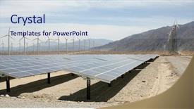  Presentation with natural resources - Amazing presentation design having cells in a solar farm backdrop and a sky blue colored foreground