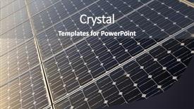  Presentation with cells solar - Colorful theme enhanced with cells of a solar panel backdrop and a dark gray colored foreground