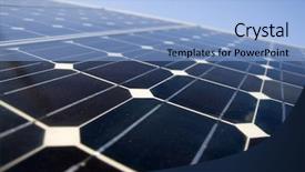  Presentation with cells solar - Theme having cells of a solar panel background and a light blue colored foreground