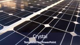  Presentation with photoelectric - Cool new slide deck with cells of a solar panel backdrop and a navy blue colored foreground