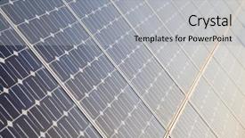  Presentation with photoelectric - Presentation theme enhanced with cells of a solar panel background and a light gray colored foreground