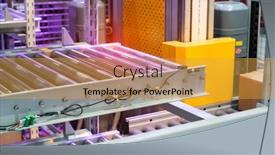  Presentation with cells - Cool new presentation design with cells-of-the-automated-warehouse backdrop and a gold colored foreground