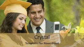  Presentation with graduation - Amazing presentation theme having daughter taking picture at graduation backdrop and a  colored foreground