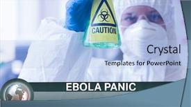  Presentation with news flash - Audience pleasing PPT theme consisting of ebola news flash with medical backdrop and a light blue colored foreground