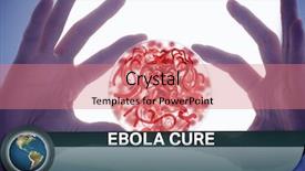  Presentation with news flash - Slide deck consisting of ebola news flash with medical background and a light blue colored foreground
