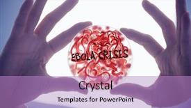  Presentation with germs - Beautiful slides featuring scientists hands holding petri dish backdrop and a coral colored foreground