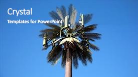  Presentation with phone tower - Beautiful presentation featuring cellular phone tower disguised backdrop and a teal colored foreground